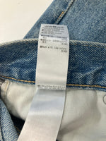 スロー バイ スライ THROW by SLY THROW J/W CURVE TUCKED PT ジャストウエスト カーブ タックド パンツ デニム ブルー 1 101LB-23