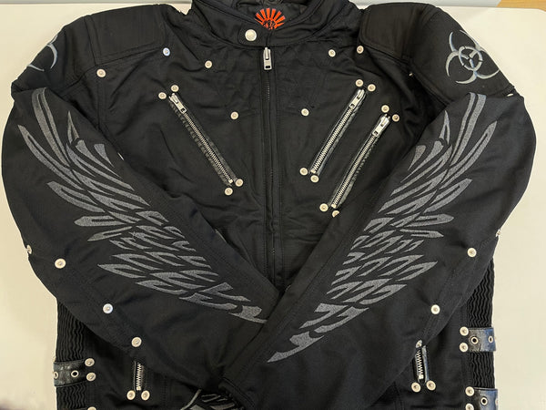 ニコクドウ 弐黒堂 ライドジャケット 刺繍 バイカー バイク ジャケット ブラック Lサイズ 101MT-5393