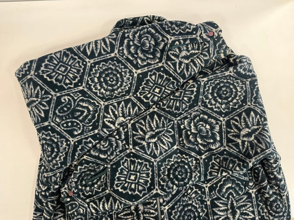 パタゴニア PATAGONIA 90s 90年代 総柄 シンチラ オーバーシャツ ヘキサゴン USA製 アメリカ製 25012 ジャケット グリーン Lサイズ 101MT-4718