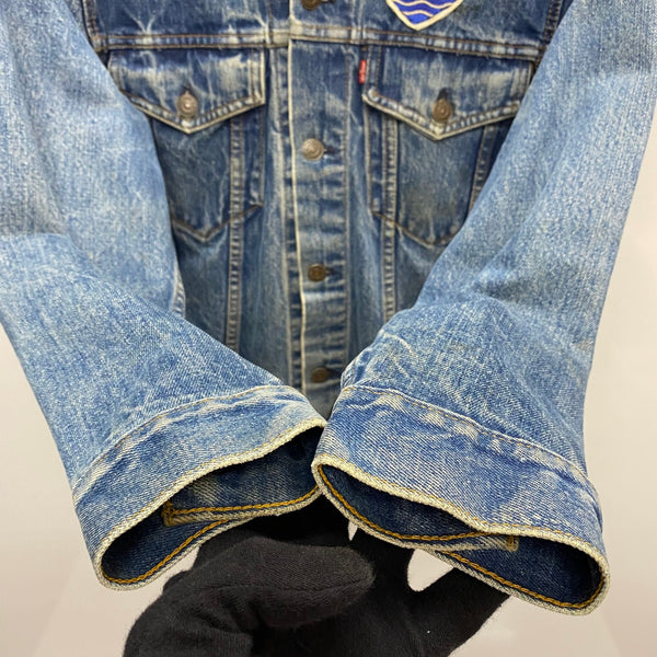 【曜日割引対象外】 リーバイス Levi's 70's~ 4th ワッペン デニムジャケット ジャケット ブルー 36サイズ 201MT-4471 VB