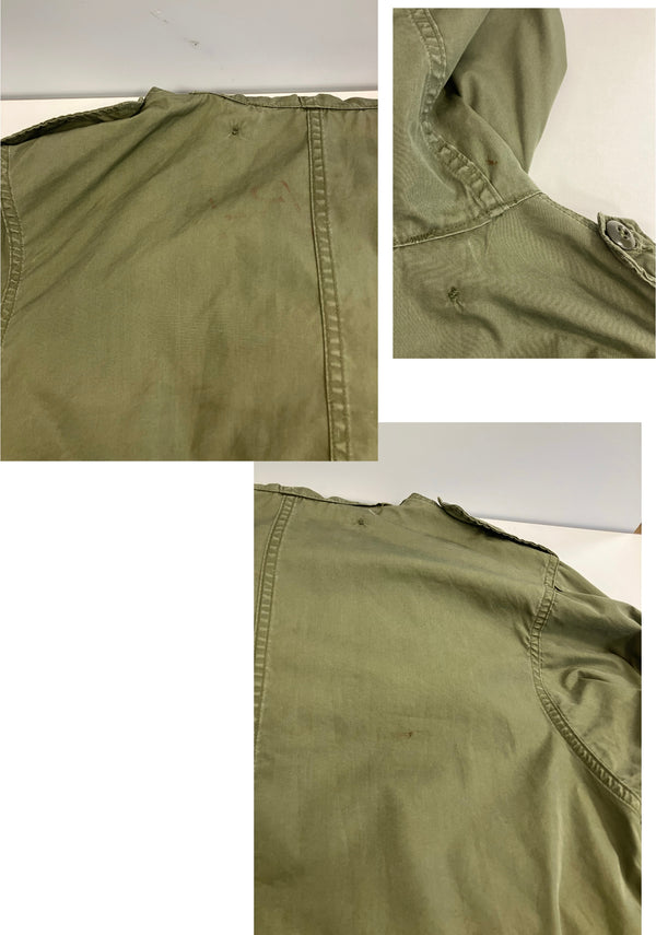 ミリタリー military 60's 60年代 US.ARMY 米軍 実物 M-51 ミリタリージャケット モッズコート フーデッドコート フィッシュテール VINTAGE ヴィンテージ SMALL コート カーキ Sサイズ 101MT-4903