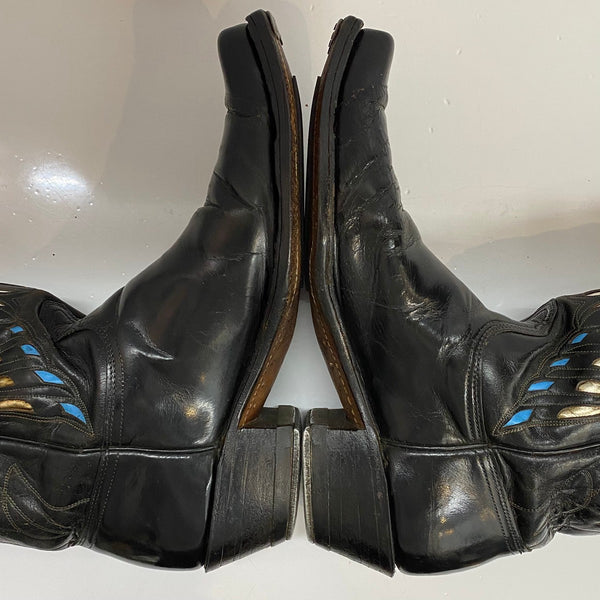 【曜日割引対象外】 アクメ ACME BOOT 50's~70's USA製 メンズ靴 ブーツ ウエスタン ブラック 201-shoes1219 VB