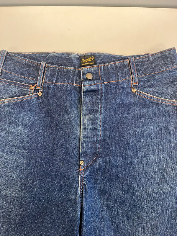 テンダーロイン TENDERLOIN ペインターデニムパンツ シンチバック オレンジステッチ ワイドデニム 濃紺 紺 デニム ブルー X-SMALL 101MB-711