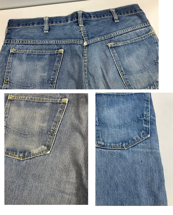 ヴィンテージ vintage 60's 60年代 ストア系 42TALON ZIPPER イエロー/オレンジステッチ デニム ブルー 101MB-675
