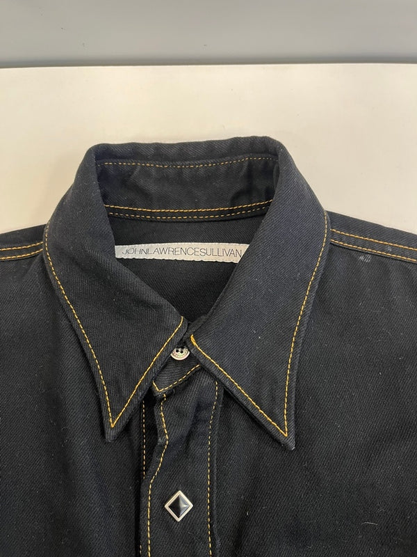 ジョンローレンスサリバン JOHN LAWRENCE SULLIVAN 18AW COWBOY DENIM SHIRT カウボーイデニムシャツ ウェスタンシャツ 3B004-0218-30 46 長袖シャツ ブラック 101MT-4890