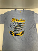 ヴィンテージ vintage 80's 80年代 springford U.S.NAVY Blue Angels アメリカ海軍 ブルーエンジェルス US古着 Tシャツ ブルー Lサイズ 101MT-3744