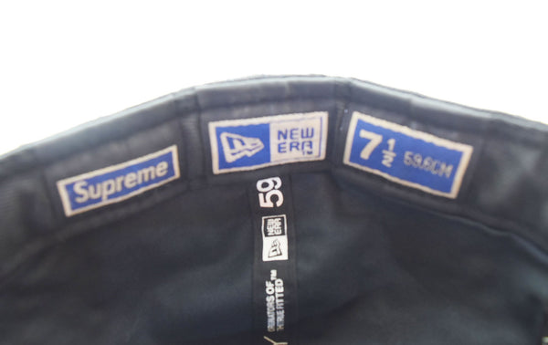 シュプリーム SUPREME 05AW ALL STAR NEW ERA CAP オールスター ニューエラ キャップ 7 1/2 帽子 刺繍 帽子 メンズ帽子 キャップ ブラック 103H-58