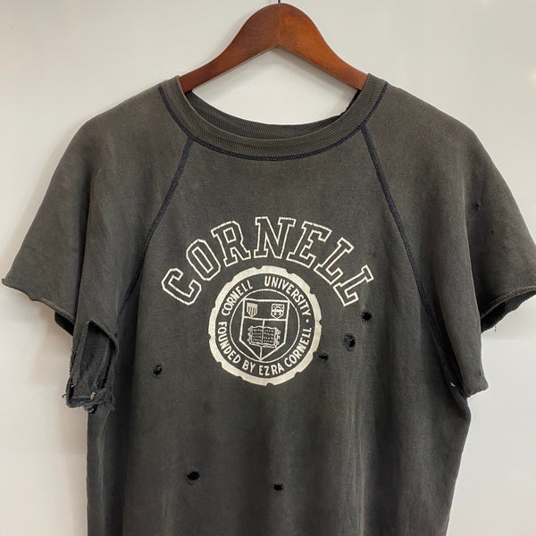 【曜日割引対象外】 チャンピオン Champion 60's SHORT SLEEVE SWEAT SHIRT CORNELL USA製 半袖 スウェット ブラック Lサイズ 201MT-3772 VB