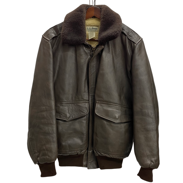 【曜日割引対象外】 エルエルビーン L.L.Bean 70's 80's G-1 Leather Flight Jacket USA製 ジャケット ブラウン Sサイズ 201MT-4196 VB