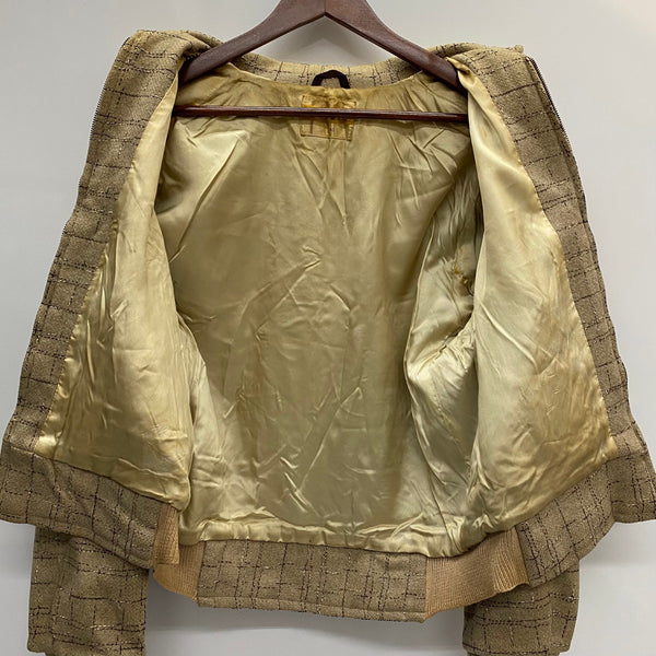 【曜日割引対象外】 ぺニーズ PENNEY’S 50's Brill Brosジップ ウールネップ ジャケット ベージュ 40サイズ 201MT-4482 VB