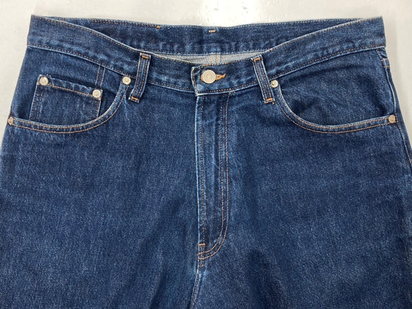 ダブルアールエル RRL 90s DENIM PANTS デニム パンツ ジップフライ ジーパン ジーンズ USA製 Ralph Lauren インディゴ 青 ロゴ R004 デニム ブルー サイズ 33 104MB-221