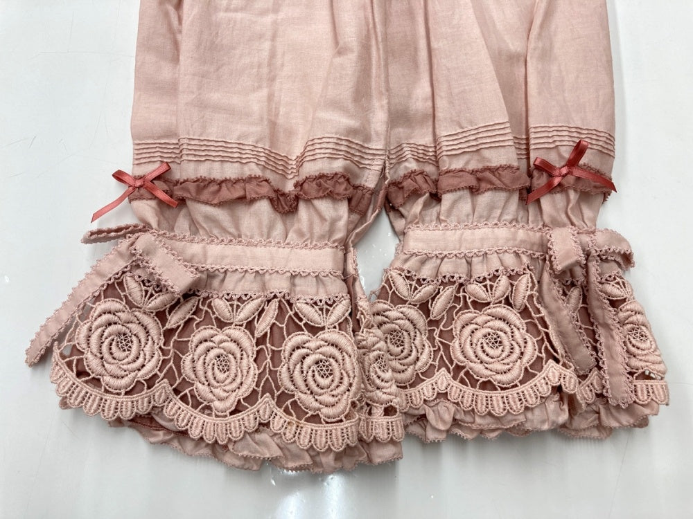 【極美品】PINK HOUSE 長袖ブラウス ブラック ピコフリル リボン 極美品】ピンクハウス ピコフリル 長袖ブラウス ブラック リボン