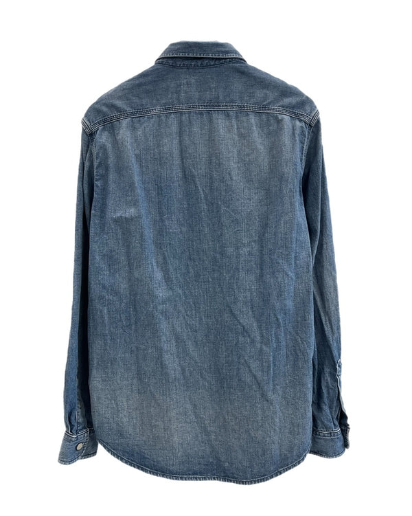 ラルフローレン RalphLauren POLO COUNTRY ポロ デニムシャツ  長袖シャツ ブルー Mサイズ 101MT-5179