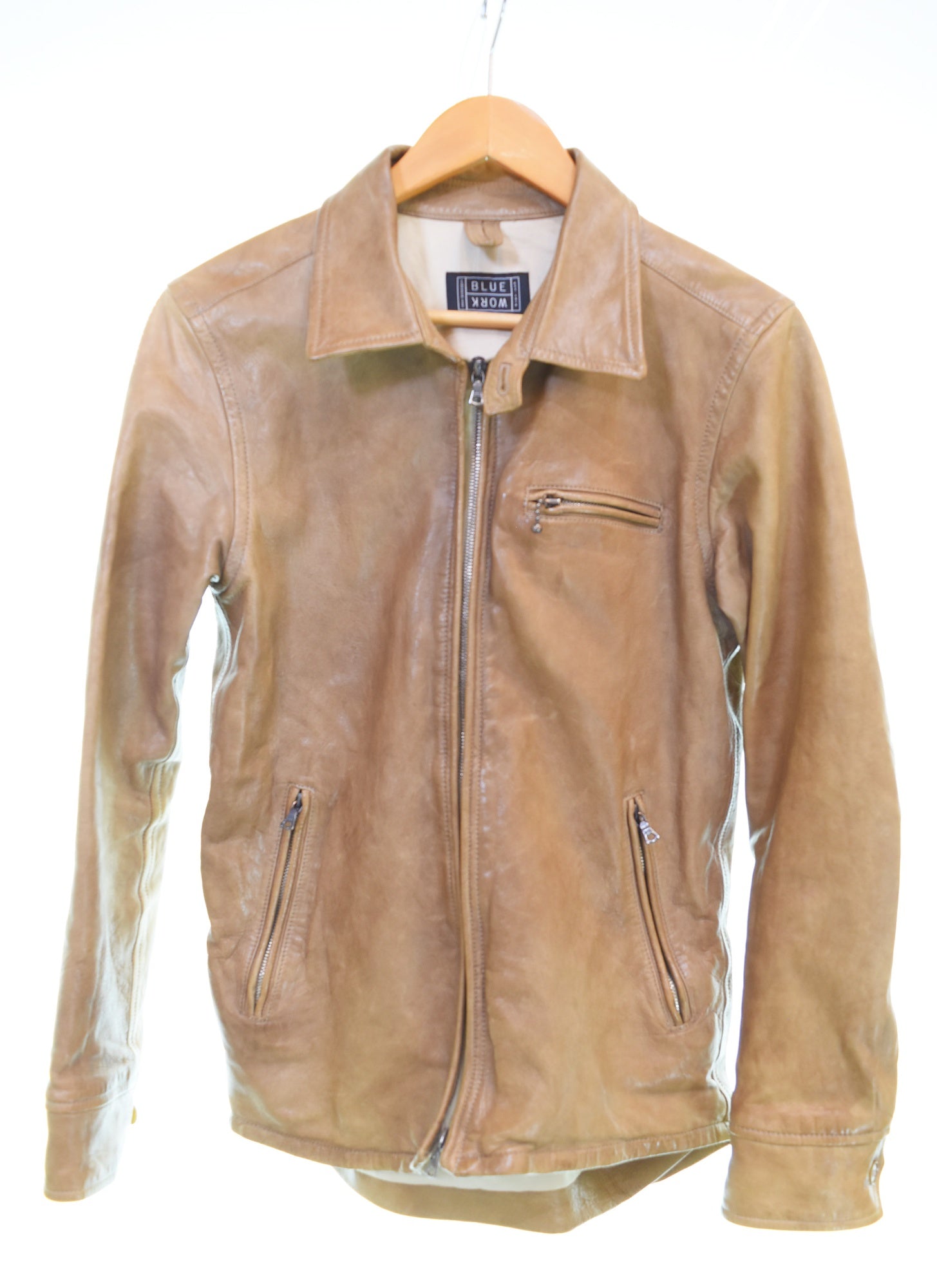 セール】 【別注】DENIM×TOMORROWLAND ラムレザー シングルライダース 