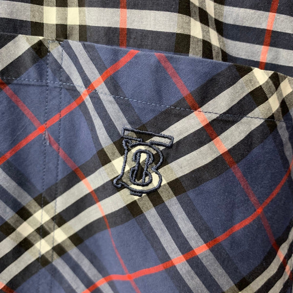 バーバリー Burberry ノバチェック シャツ 現行 長袖シャツ ブルー Lサイズ 201MT-4215