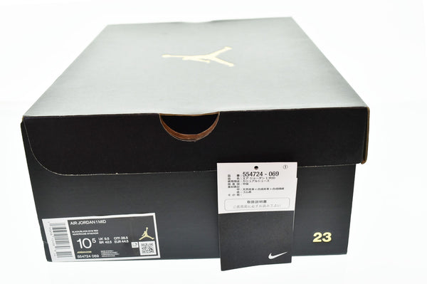 ナイキ NIKE AIR JORDAN 1 MID CHICAGO BLACK TOE エアジョーダン1 ミッド シカゴ ブラック トゥ 554724-069 メンズ靴 スニーカー レッド 28.5cm 103S-1109