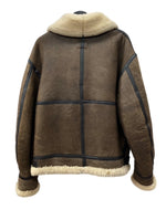 アビレックス AVIREX B-3 MOUTON FLIGHT JACKET ムートン フライト ジャケット ボア ジップアップ 軍物 アウター 茶 33H5595 サイズ 40 ジャケット 無地 ブラウン 104MT-1711