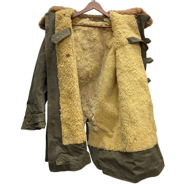 【曜日割引対象外】 ヴィンテージ vintage 40's スウェーデン軍 Ｍ-1909 ムートン パイロットコート ジャケット カーキ 201MT-3555 VB