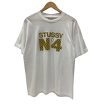 ステューシー STUSSY 00s 銀タグ N°4 Tシャツ Tシャツ ホワイト Lサイズ 201MT-3893