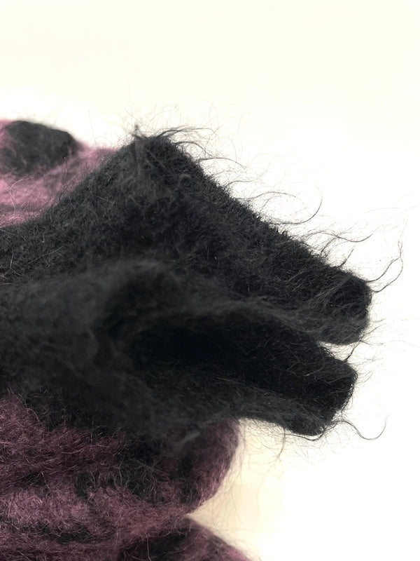 サヤカディヴィス SAYAKADAVIS Tiger pattern short knit セーター パープル 601LT-20