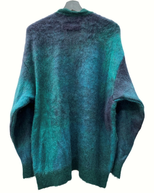 シュタイン stein GRADATION MOHAIR CARDIGAN モヘヤ ナイロン ニット セーター フロントボタン 緑 紫 ST.448 カーディガン グラデーション グリーン Sサイズ 104MT-286