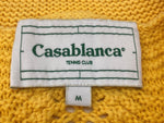 カサブランカ Casablanca Crochet Polo Shirt クロケット ポロ シャツ ニット黄 CASABLANCA22SS-8 半袖シャツ ロゴ イエロー Mサイズ 104MT-1771