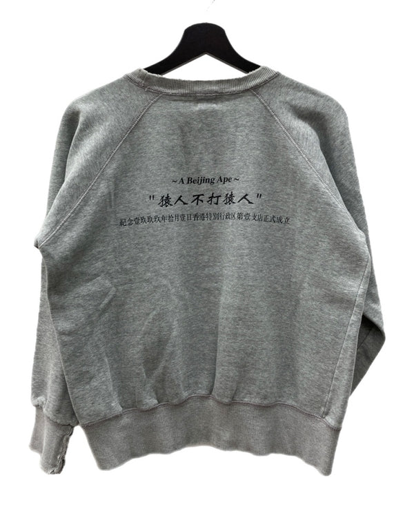 アベイシングエイプ A BATHING APE 香港行政区第一支店 オープン記念 スウェット トレーナー 灰 スウェット ロゴ グレー Lサイズ 104MT-1926