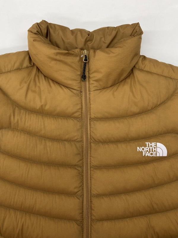 ザノースフェイス THE NORTH FACE THUNDER JACKET サンダー ジャケット PERTEX ジップアップ アウトドア ダウン アウター インナー 茶 ジャケット ロゴ ブラウン Mサイズ 104LT-236