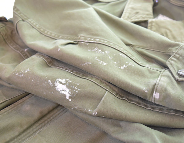 ミリタリー Military アメリカ軍 M-51 フィールドジャケット ペンキ 雰囲気 USARMY CROWNジッパー 8405-255-8591 S-S ジャケット カーキ 103MT-2929