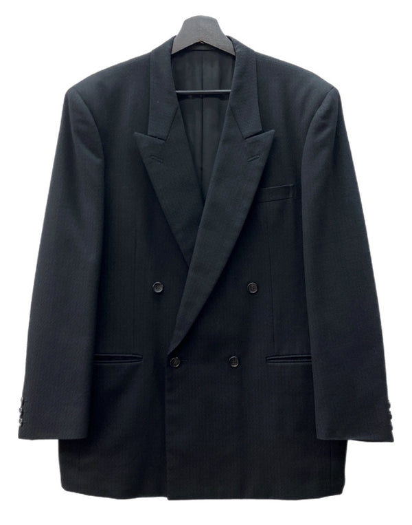 コムデギャルソン COMME des GARCONS HOMME TAILORED JACKET テーラード ジャケット 田中オム スーツ 黒 HS-08019M ジャケット 無地 ブラック Mサイズ 104MT-2091