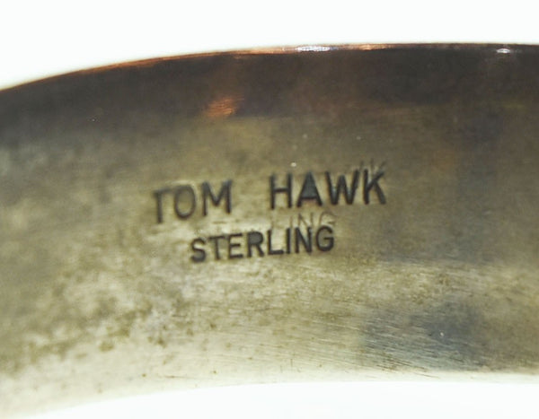 ナバホ NAVAJO Vシェイク 4ライン TOM HALK トムホーク作 インディアンジュエリー シルバースターリング メンズジュエリー・アクセサリー バングル シルバー 103G-134