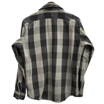 【曜日割引対象外】 ファイブブラザー FIVE BROTHER 80's ネルシャツ グレー USA製 長袖シャツ ブラック Mサイズ 201MT-4515 VB