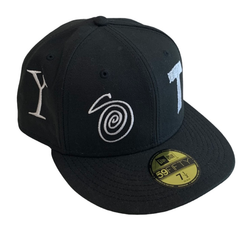【中古】ステューシー STUSSY NEWERA 59FIFTY RANSOM EMBROIDERED 7 1/2 サイズ 帽子 メンズ帽子 キャップ ロゴ ブラック