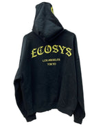 サプライヤー SUPPLIER × ECOSYS エコシス SKULL FULL ZIP HOODIE スカル フルジップ フーディ パーカー 黒 パーカ 刺繍 ブラック Lサイズ 104MT-1587