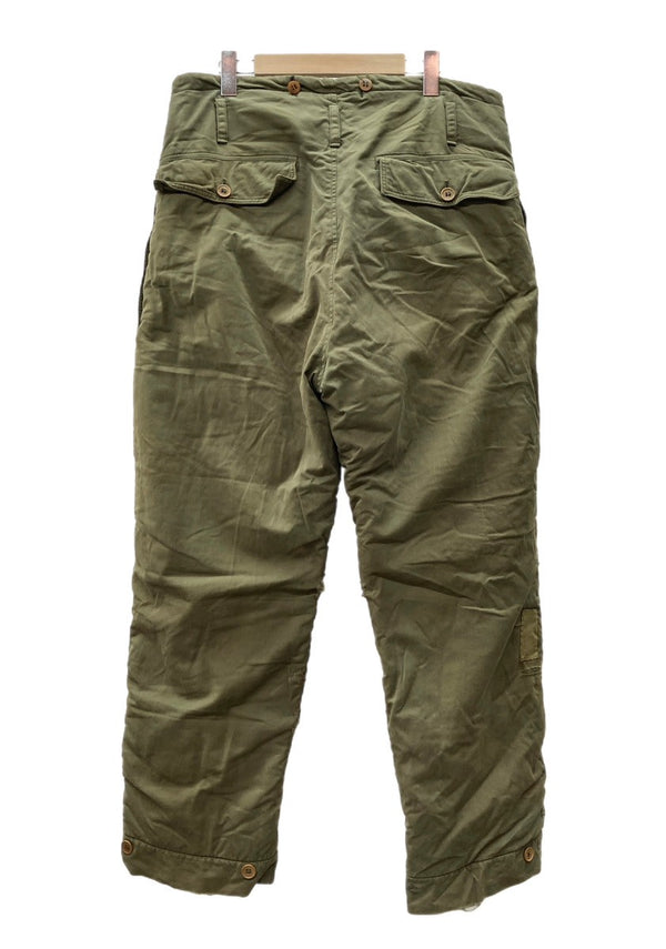 ミリタリー Military 40s 40年代 USAF アメリカ軍 TYPE A-9 フライトパンツ アルパカライナー 黒タグ  ワンポイント カーゴパンツ カーキ サイズ40 104MB-365