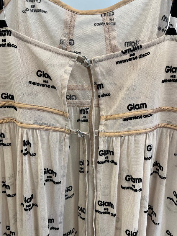 メゾンスペシャル MAISON SPECIAL フロッキーグラムシアーキャミワンピ  総柄 ワンピース ベージュ フリーサイズ 101LT-235