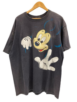 ヴィンテージ vintage Disney ディズニー Mickey ミッキー だまし絵 キャラクターTシャツ Tシャツ ブラック 101MT-3297