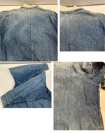 ヴィンテージ vintage 80's 80年代 BIG SMITH ビッグスミス デニムカバーオール チョアコート 金ボタン 襟コーデュロイ ジャケット ブルー 101MT-4897