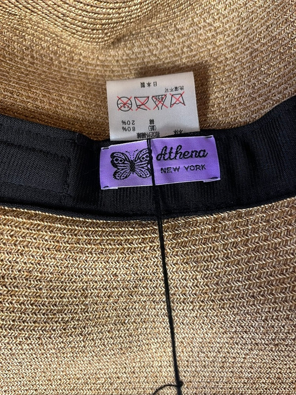 アシーナニューヨーク Athena New York リボン ハット 茶 A0327PHT172 帽子 レディース帽子 麦わら帽子 ブラウン 101hat-150