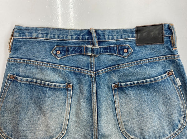 シュガーヒル SUGARHILL 22SS CLASSIC DENIM PANTS クラシック デニム パンツ シンチバック ボタンフライ パッチ ズボン 青 無地 22SSPT08 デニム ブルー サイズ 32 104MB-142
