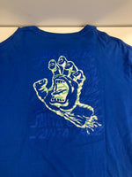 サンタクルーズ SANTA CRUZ 00's NHSボディ スクリーミングハンド ロゴ 袖プリント ロンT  VINTAGE ヴィンテージ ロンT ブルー Lサイズ 101MT-4463