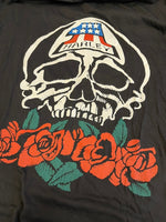 ハーレーダビッドソン Harley-Davidson 80s 80's SCREEN STARS USA製 スカルローズ プリントTシャツ ヴィンテージ Tシャツ ブラック Mサイズ 101MT-4934
