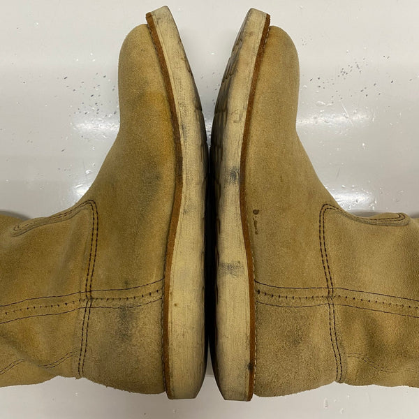 【曜日割引対象外】 レッドウィング RED WING ペコスブーツ スエード USA製 8168 メンズ靴 ブーツ ペコスタイプ ベージュ 25cmサイズ 201-shoes1520 VB