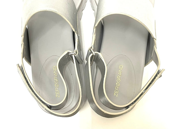コール ハーン COLE HAAN ZERO GRAND ゼログランド メタリック ウェッジサンダル W23274 レディース シルバー 8B 25 601sh-22