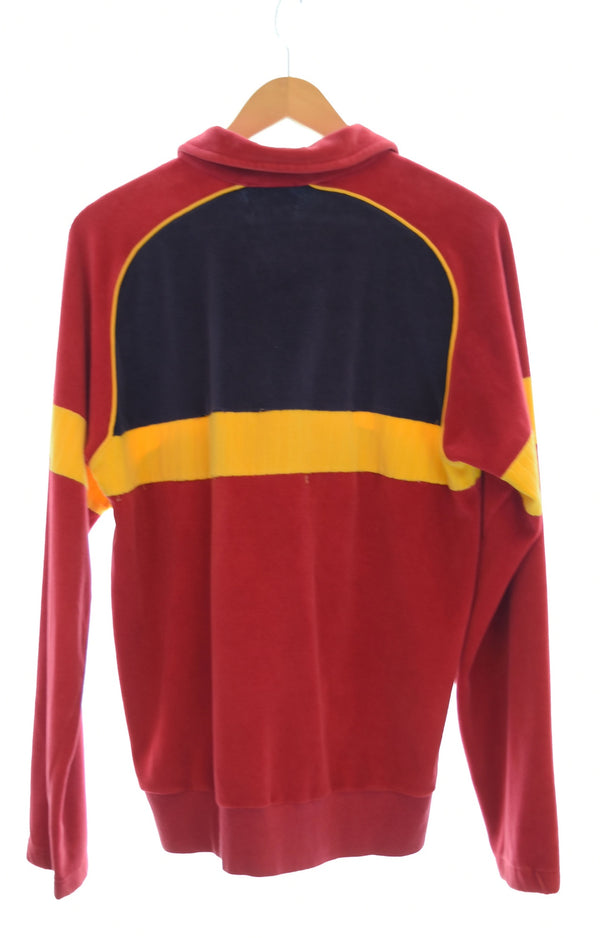 ナイキ NIKE 70's 70年代 ハーフジップ ベロア プルオーバー 赤 ジャージ レッド Mサイズ 103MT-2058