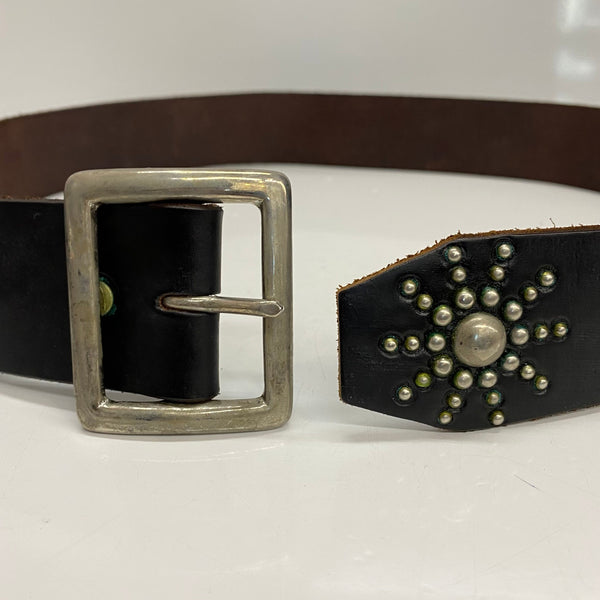 【曜日割引対象外】 【中古】エイチティーシー HTC エンドスタッズ USA製 サイズ34 ベルト・サスペンダー メンズベルト ブラック 201goods-706 VB