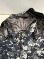 ミリタリー MILITARY US NAVY NWU デジタルカモ 迷彩 GORE-TEX ゴアテックスパーカー SPM1C1-14-D-1016 SMALL-LONG ジャケット ネイビー Sサイズ 101MT-4720