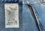 カーハート Carhartt DENIM OVERALL デニム オーバーオール ジップフライ アウトドア 薄手 ワーク つなぎ オールインワン インディゴ 青 ロゴ R07-DST つなぎ・オーバーオール ブルー サイズ 32 104MB-314