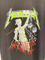 バンドTシャツ BAND-T 80s Vintage ヴィンテージ METALLICA メタリカ 88-89 ツアーTシャツ 黒 袖シングル US古着 XL Tシャツ ブラック LLサイズ 101MT-2711