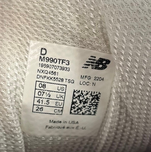 ニューバランス new balance RED Made in USA  M990TF3 メンズ靴 スニーカー レッド 26cm 101sh-2057